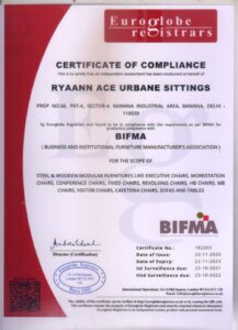 Certificate of BIFMA